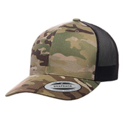 YP Classics Retro Trucker Multicam® Snapback Cap 6606MC Retro Trucker Multicam® Snapback Cap Thumbnail