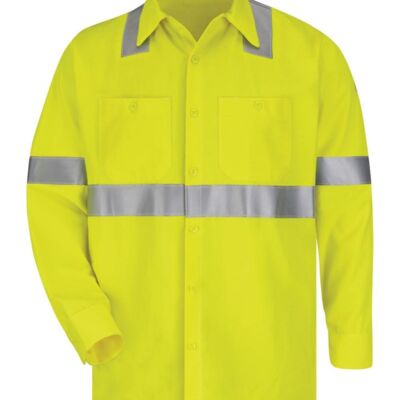 Bulwark Men's High Visibility Long Sleeve Work Shirt SMW4 Men's High Visibility Long Sleeve Work Shirt Thumbnail