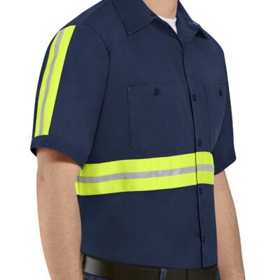Red Kap Men's Tall Enhanced Visibility Short Sleeve Cotton Work Shirt SC40ET Men's Tall Enhanced Visibility Short Sleeve Cotton Work Shirt Thumbnail