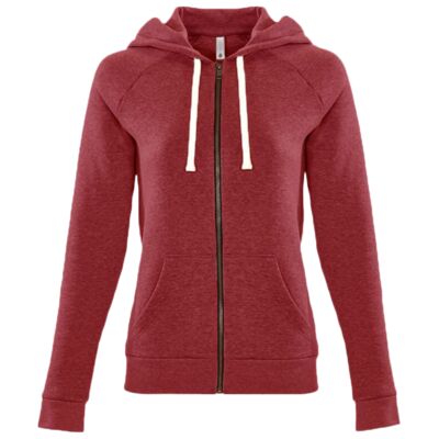 Next Level Apparel Women's Malibu Raglan Full-Zip Hoodie Sweatshirt 9603 Women's Malibu Raglan Full-Zip Hoodie Sweatshirt Thumbnail