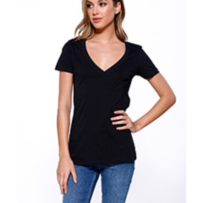 StarTee Ladies' Cotton V-Neck T-Shirt ST1212 Ladies' Cotton V-Neck T-Shirt Thumbnail