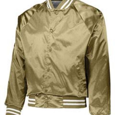 Augusta Sportswear Unisex Striped Trim Satin Baseball Jacket 3610 Unisex Striped Trim Satin Baseball Jacket Thumbnail
