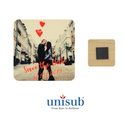 Unisub Square Natural Wood Photo Magnet U4800 Square Natural Wood Photo Magnet Thumbnail