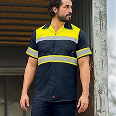 Red Kap Men's Hi-Visibility Colorblock Ripstop Short Sleeve Work Shirt SY80 Men's Hi-Visibility Colorblock Ripstop Short Sleeve Work Shirt Thumbnail