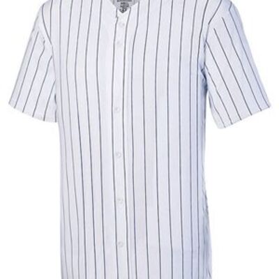 Augusta Sportswear Youth Pinstripe Full Button Baseball Jersey 1686 Youth Pinstripe Full Button Baseball Jersey Thumbnail