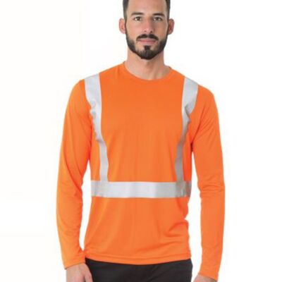 Bayside Men's USA-Made Hi-Visibility Long Sleeve Performance T-Shirt 3742 Men's USA-Made Hi-Visibility Long Sleeve Performance T-Shirt Thumbnail