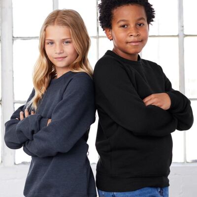 Bella + Canvas Youth Sponge Fleece Crewneck Sweatshirt 3901Y Youth Sponge Fleece Crewneck Sweatshirt Thumbnail