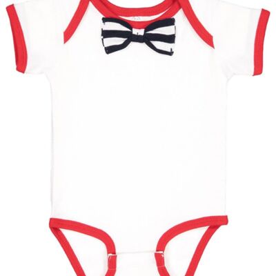 Rabbit Skins Infant Baby Rib Bow Tie Bodysuit 4407 Infant Baby Rib Bow Tie Bodysuit Thumbnail