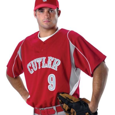Alleson Athletic Youth Two Button Henley Baseball Jersey 529Y Youth Two Button Henley Baseball Jersey Thumbnail
