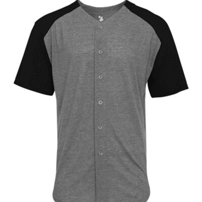 Badger Men's Triblend Full Button T-Shirt 4950 Men's Triblend Full Button T-Shirt Thumbnail