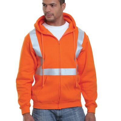 Bayside Men's USA-Made Hi-Visibility Full-Zip Hooded Sweatshirt 3790 Men's USA-Made Hi-Visibility Full-Zip Hooded Sweatshirt Thumbnail