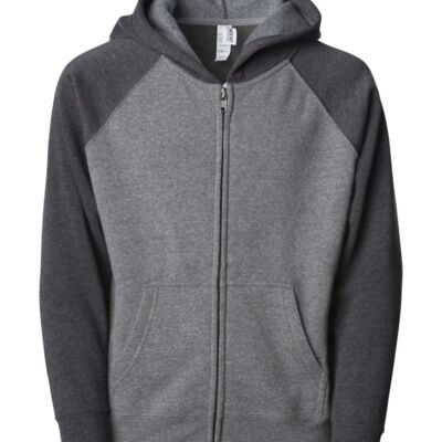 Independent Trading Co. Toddler Lightweight Special Blend Raglan Zip Hood PRM10TSBZ Toddler Lightweight Special Blend Raglan Zip Hood Thumbnail