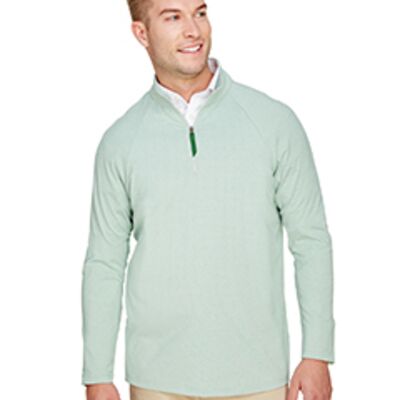 Devon & Jones CrownLux Performance® Men's Clubhouse Micro-Stripe Quarter-Zip DG480 CrownLux Performance® Men's Clubhouse Micro-Stripe Quarter-Zip Thumbnail