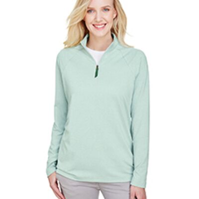 Devon & Jones CrownLux Performance® Ladies' Clubhouse Micro-Stripe Quarter-Zip DG480W CrownLux Performance® Ladies' Clubhouse Micro-Stripe Quarter-Zip Thumbnail