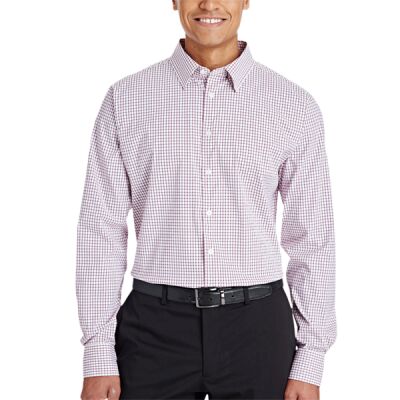 Devon & Jones CrownLux Performance® Men's Micro Windowpane Woven Shirt DG540 CrownLux Performance® Men's Micro Windowpane Woven Shirt Thumbnail