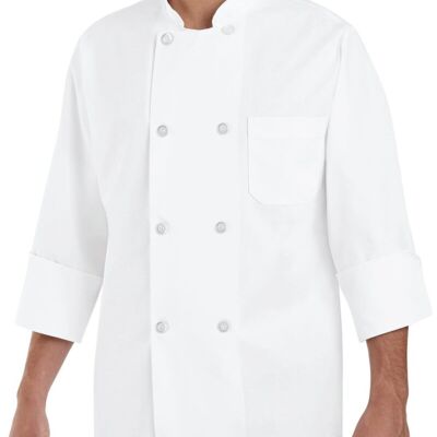 Chef Designs Eight Pearl Button Chef Coat - Tall Sizes 0403T Eight Pearl Button Chef Coat - Tall Sizes Thumbnail