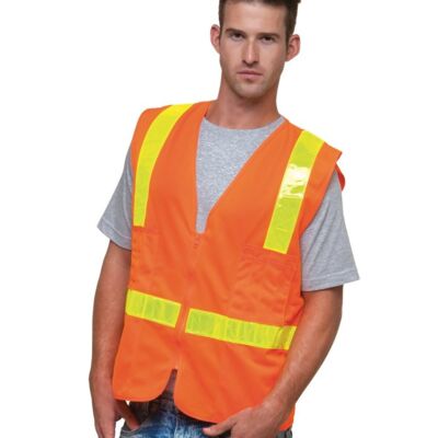 Bayside Unisex USA-Made ANSI Solid Surveyor's Vest Class 2 3786 Unisex USA-Made ANSI Solid Surveyor's Vest Class 2 Thumbnail