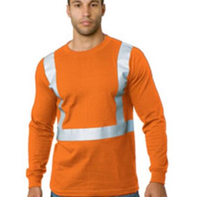 Bayside Men's USA-Made 50/50 Hi-Visibility Long Sleeve T-Shirt 3762 Men's USA-Made 50/50 Hi-Visibility Long Sleeve T-Shirt Thumbnail