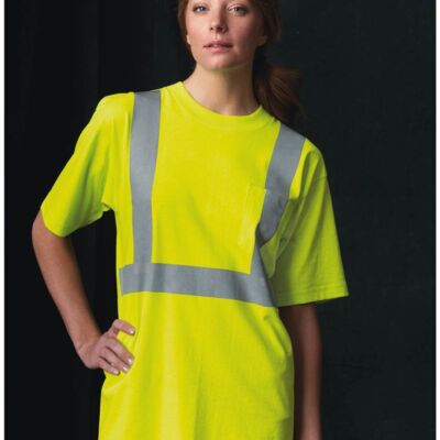 Bayside Unisex USA-Made 50/50 High Visibility Pocket T-Shirt 3772 Unisex USA-Made 50/50 High Visibility Pocket T-Shirt Thumbnail