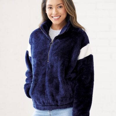 Boxercraft Women's Remy Fuzzy Fleece Quarter-Zip Pullover FZ04 Women's Remy Fuzzy Fleece Quarter-Zip Pullover Thumbnail