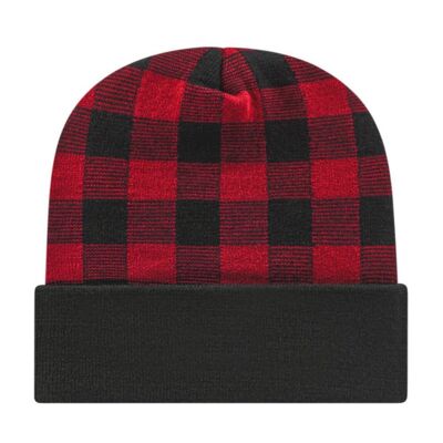 CAP AMERICA USA-Made Plaid Beanie RKP12 USA-Made Plaid Beanie Thumbnail