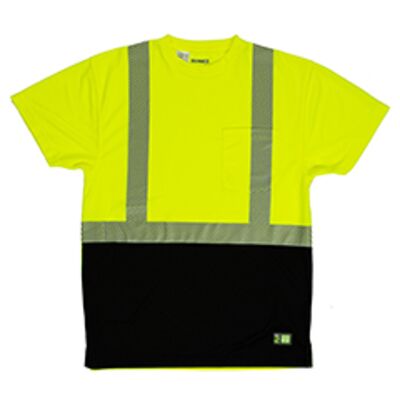 Unisex Hi-Vis Class 2 Color Blocked Pocket T-Shirt Thumbnail