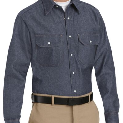 Red Kap Men's Tall Deluxe Denim Long Sleeve Shirt SD78T Men's Tall Deluxe Denim Long Sleeve Shirt Thumbnail