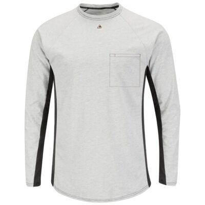 Bulwark Men's Long Sleeve FR Two-Tone Base Layer with Concealed Chest Pocket - EXCEL FR MPS8 Men's Long Sleeve FR Two-Tone Base Layer with Concealed Chest Pocket - EXCEL FR Thumbnail