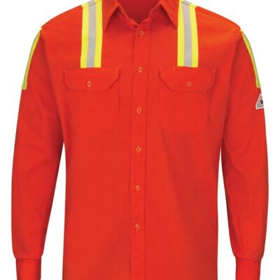 Bulwark Men's Tall Enhanced Visibility Long Sleeve Uniform Shirt SLATORT Men's Tall Enhanced Visibility Long Sleeve Uniform Shirt Thumbnail