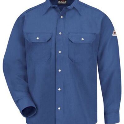 Bulwark Men's Tall Snap-Front Uniform Shirt - Nomex® IIIA - 6 oz SNS6T Men's Tall Snap-Front Uniform Shirt - Nomex® IIIA - 6 oz Thumbnail