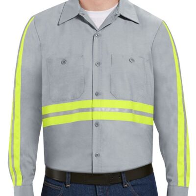 Red Kap Men's Industrial Enhanced-Visibility Long Sleeve Work Shirt SP14E Men's Industrial Enhanced-Visibility Long Sleeve Work Shirt Thumbnail