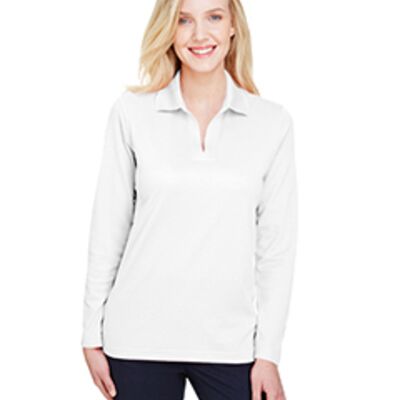 Devon & Jones CrownLux Performance® Ladies' Plaited Long Sleeve Polo DG20LW CrownLux Performance® Ladies' Plaited Long Sleeve Polo Thumbnail