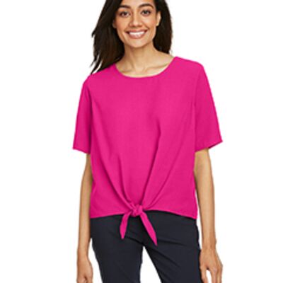 Devon & Jones Ladies' Perfect Fit™ Tie-Front Blouse DP617W Ladies' Perfect Fit™ Tie-Front Blouse Thumbnail