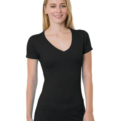 Bayside Ladies' USA Made V-Neck T-Shirt BA3407 Ladies' USA Made V-Neck T-Shirt Thumbnail