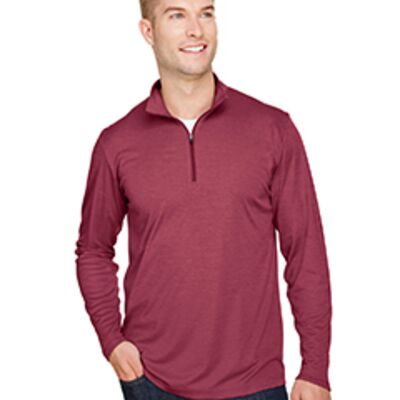 Team 365 Men's Zone Sonic Heather Performance Quarter-Zip TT31H Men's Zone Sonic Heather Performance Quarter-Zip Thumbnail