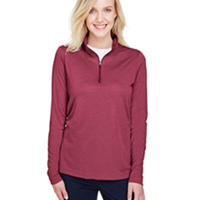 Team 365 Ladies' Zone Sonic Heather Performance Quarter-Zip TT31HW Ladies' Zone Sonic Heather Performance Quarter-Zip Thumbnail