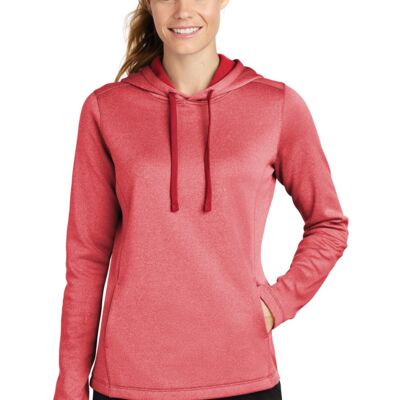 Sport Tek Ladies PosiCharge ® Sport Wick ® Heather Fleece Hooded Pullover LST264 Ladies PosiCharge ® Sport Wick ® Heather Fleece Hooded Pullover Thumbnail