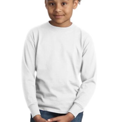 Hanes Youth Tagless ® 100% Cotton Long Sleeve T Shirt 5546 Youth Tagless ® 100% Cotton Long Sleeve T Shirt Thumbnail