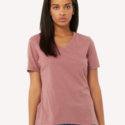 Bella + Canvas Women's Relaxed Heather CVC V-Neck Tee 6405CVC Women's Relaxed Heather CVC V-Neck Tee Thumbnail