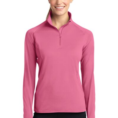 Sport Tek Ladies Sport Wick ® Stretch 1/4 Zip Pullover LST850 Ladies Sport Wick ® Stretch 1/4 Zip Pullover Thumbnail