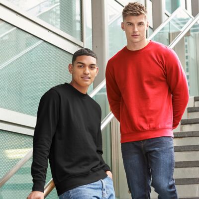 AWDis Just Hoods Adult 80/20 Midweight College Crewneck Sweatshirt JHA030 Adult 80/20 Midweight College Crewneck Sweatshirt Thumbnail