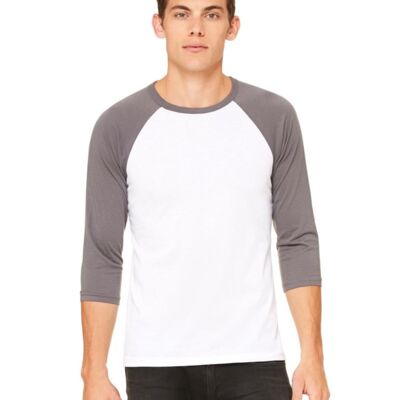 Bella + Canvas Three-Quarter Sleeve Baseball Tee 3200 Three-Quarter Sleeve Baseball Tee Thumbnail