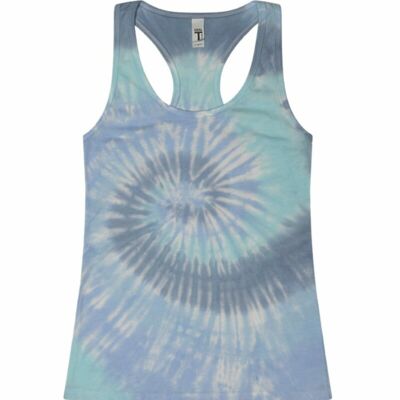 Colortone Women's Tie-Dyed Racerback Tank Top 3400 Women's Tie-Dyed Racerback Tank Top Thumbnail