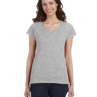 Gildan SoftStyle® Ladies' 4.5 oz. Junior Fit V-Neck T-Shirt G64VL SoftStyle® Ladies' 4.5 oz. Junior Fit V-Neck T-Shirt Thumbnail
