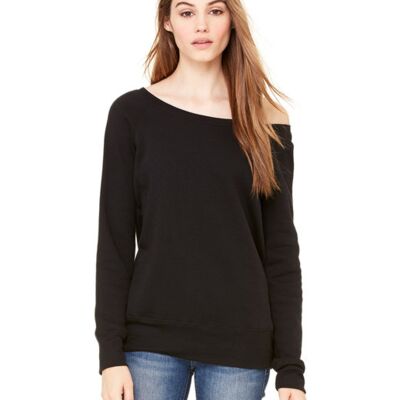 Bella + Canvas Ladies' Sponge Fleece Wide Neck Sweatshirt 7501 Ladies' Sponge Fleece Wide Neck Sweatshirt Thumbnail