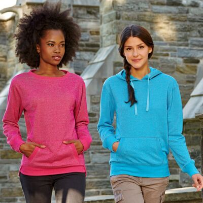 J. America J.America Ladies' Glitter French Terry Hooded Fleece J8860 J.America Ladies' Glitter French Terry Hooded Fleece Thumbnail