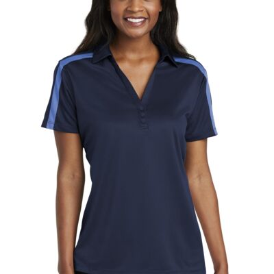 Port Authority Ladies Silk Touch™ Performance Colorblock Stripe Polo L547 Ladies Silk Touch™ Performance Colorblock Stripe Polo Thumbnail