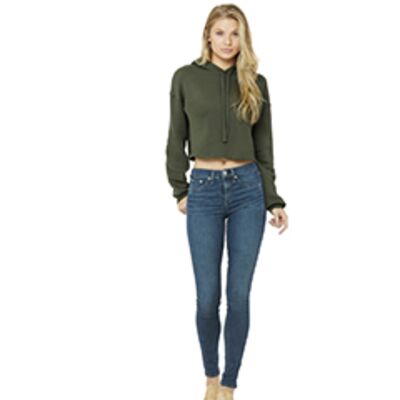 Bella + Canvas Ladies' Cropped Fleece Hoodie B7502 Ladies' Cropped Fleece Hoodie Thumbnail