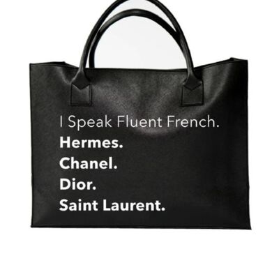 The Make Her Power Moves Tote - French Black The Make Her Power Moves Tote - French Black Thumbnail