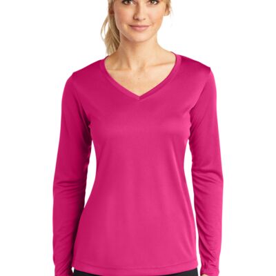Sport Tek Ladies Long Sleeve PosiCharge ® Competitor™ V Neck Tee LST353LS Ladies Long Sleeve PosiCharge ® Competitor™ V Neck Tee Thumbnail